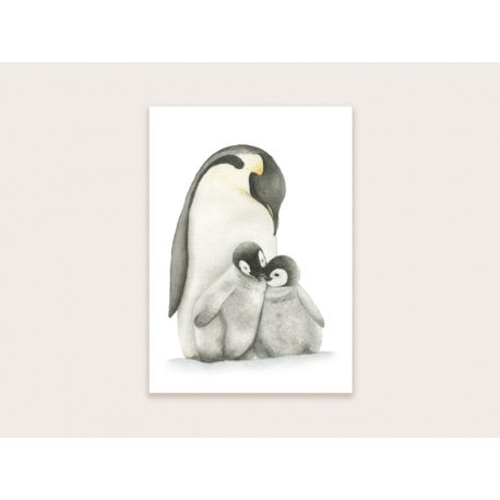 Pinguïns licht, Appeloogje Ansichtkaart A6