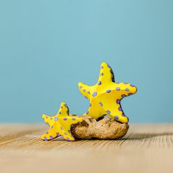Houten zeesterren set geel (2 stuks), Bumbu toys 12720