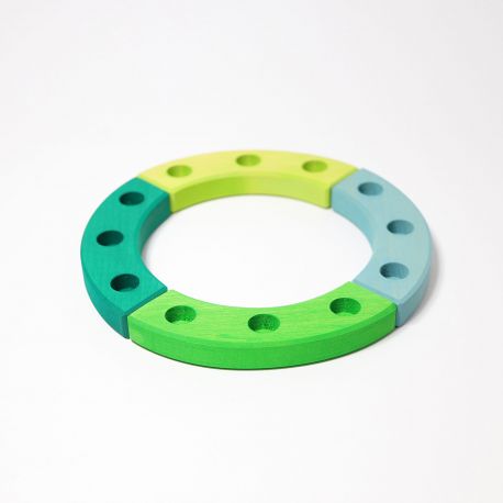 Figurenhouder cirkel groen-turquoise, Grimms 02052