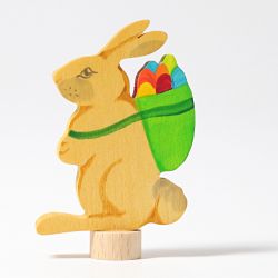 Houten konijn met gekleurde eieren, Grimms 04231