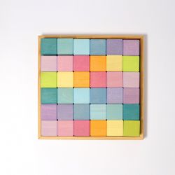Blokkenset mozaïek pastel kleur, Grimms 43111