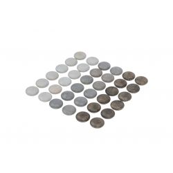 Houten mandala stenen grijs (36 stuks), Grapat 20-219