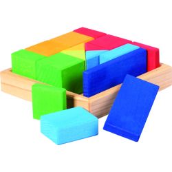 16 Delige blokkenset vierkante vormen, Gluckskafer 523343