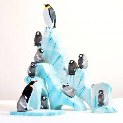 Pinguïn familie met ijsklif en ijsschots, Bumbu toys 6183