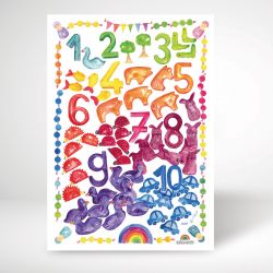 Regenboog getallenland poster, Grimms 99820