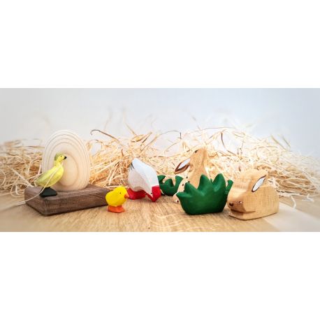 Bumbu toys pasen set (7 stuks) met schilderbare paasei