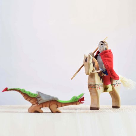Sint Joris en de draak houten set, Bumbu toys 1554