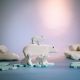 Houten ijsberen set (3 beren) met ijsschots, Bumbu toys 2052