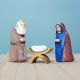 Houten set van kindje Jezus, Jozef van Nazareth en heilige Maria, Bumbu toys 9472