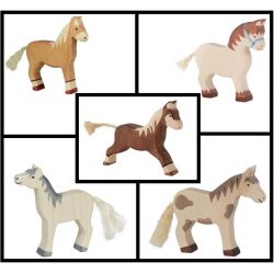Holztiger paarden set (5 stuks)