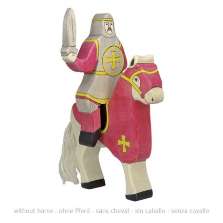Houten rode ridder met zwaard (zonder paard), Holztiger 80254