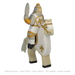 Houten witte ridder met zwaard (zonder paard), Holztiger 80256