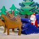 Houten kerstman set met slee en rendier, Bumbu toys 9474